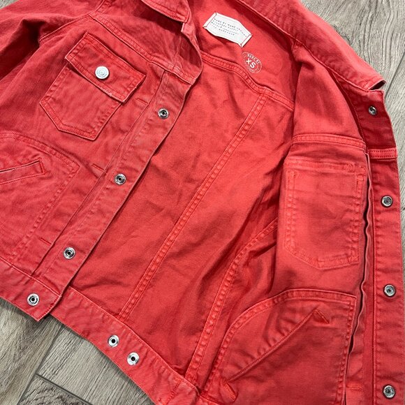 MARC By MARC JACOBS Soft Pink Workwear Denim Jacket sz XS Extra Small - Picture 3 of 4